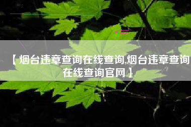 【烟台违章查询在线查询,烟台违章查询在线查询官网】 【烟台违章查询在线查询,烟台违章查询在线查询官网】