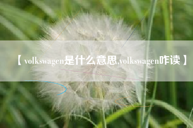 【volkswagen是什么意思,volkswagen咋读】 【volkswagen是什么意思,volkswagen咋读】