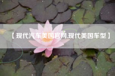 【现代汽车美国官网,现代美国车型】