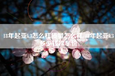 18年起亚k3怎么样质量怎么样/18年起亚k3多少钱裸车价
