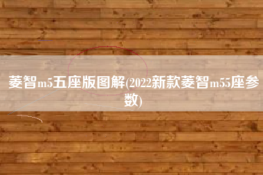 菱智m5五座版图解(2022新款菱智m55座参数)