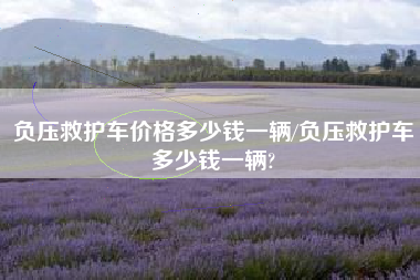 负压救护车价格多少钱一辆/负压救护车多少钱一辆?