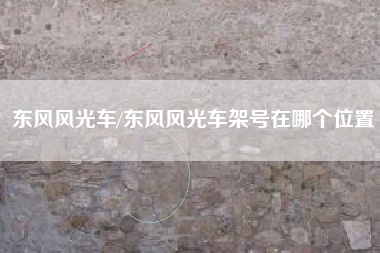 东风风光车/东风风光车架号在哪个位置