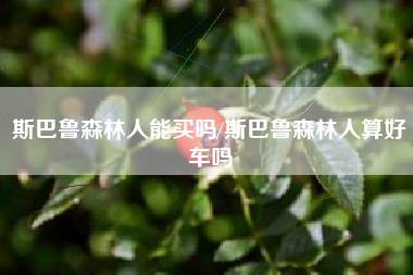 斯巴鲁森林人能买吗/斯巴鲁森林人算好车吗