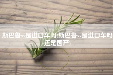 斯巴鲁xv是进口车吗(斯巴鲁xv是进口车吗还是国产)