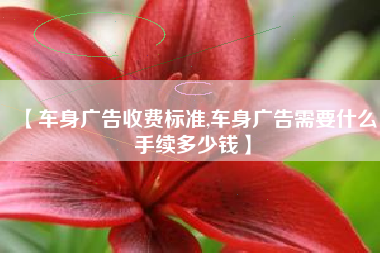 【车身广告收费标准,车身广告需要什么手续多少钱】