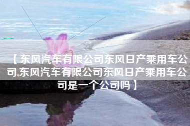 【东风汽车有限公司东风日产乘用车公司,东风汽车有限公司东风日产乘用车公司是一个公司吗】