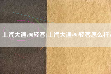 上汽大通v90轻客(上汽大通v90轻客怎么样)