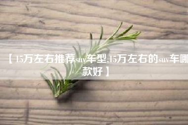 【15万左右推荐suv车型,15万左右的suv车哪款好】 【15万左右推荐suv车型,15万左右的suv车哪款好】